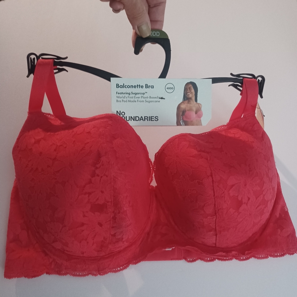 NOBO Balconette Red Lace Bra 40DD